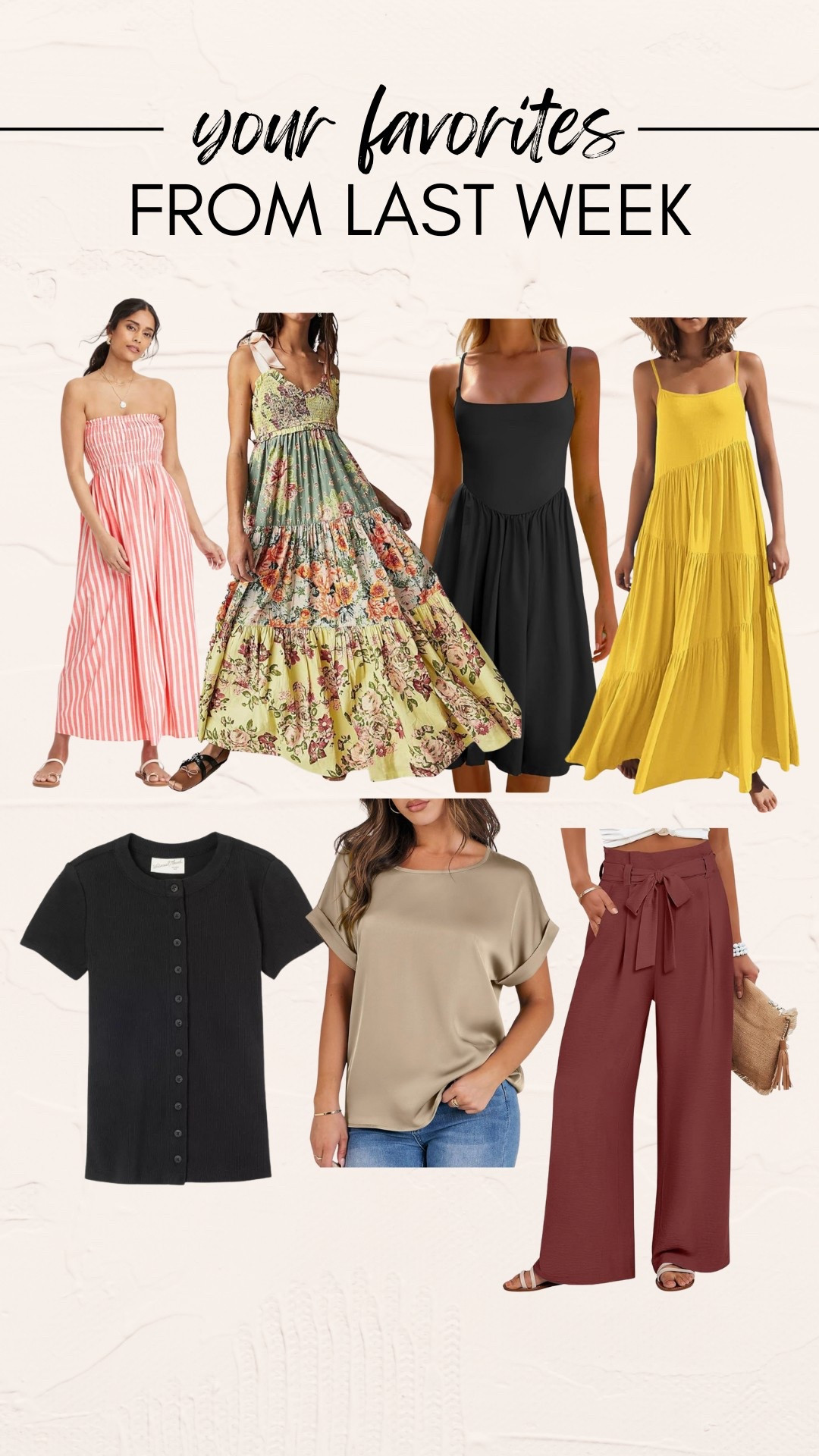 I’m 5’1”, size 12, and wear my true size large in everything! The striped dress does run a little big so if you’re in between you could definitely size down in that one. 

#LTKFindsUnder50 #LTKMidsize #LTKPetite