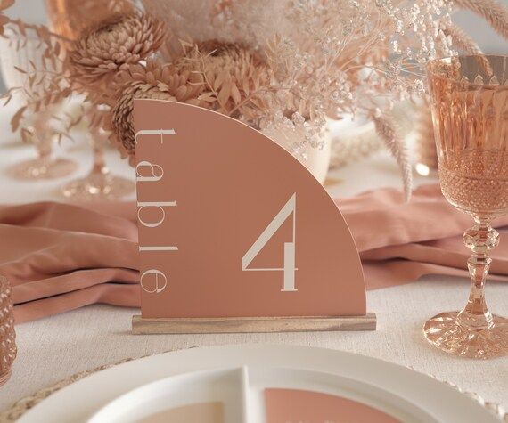 Wedding Table Number, Arch Table Numbers, Wedding Table Number Sign, Modern Arch Shape Wedding Ta... | Etsy (US)