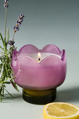 Floral Bronzed Gardenia Glass Candle | Anthropologie (US)