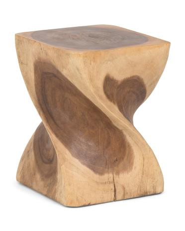 14x18 Curl Solid Wood Accent Table | TJ Maxx