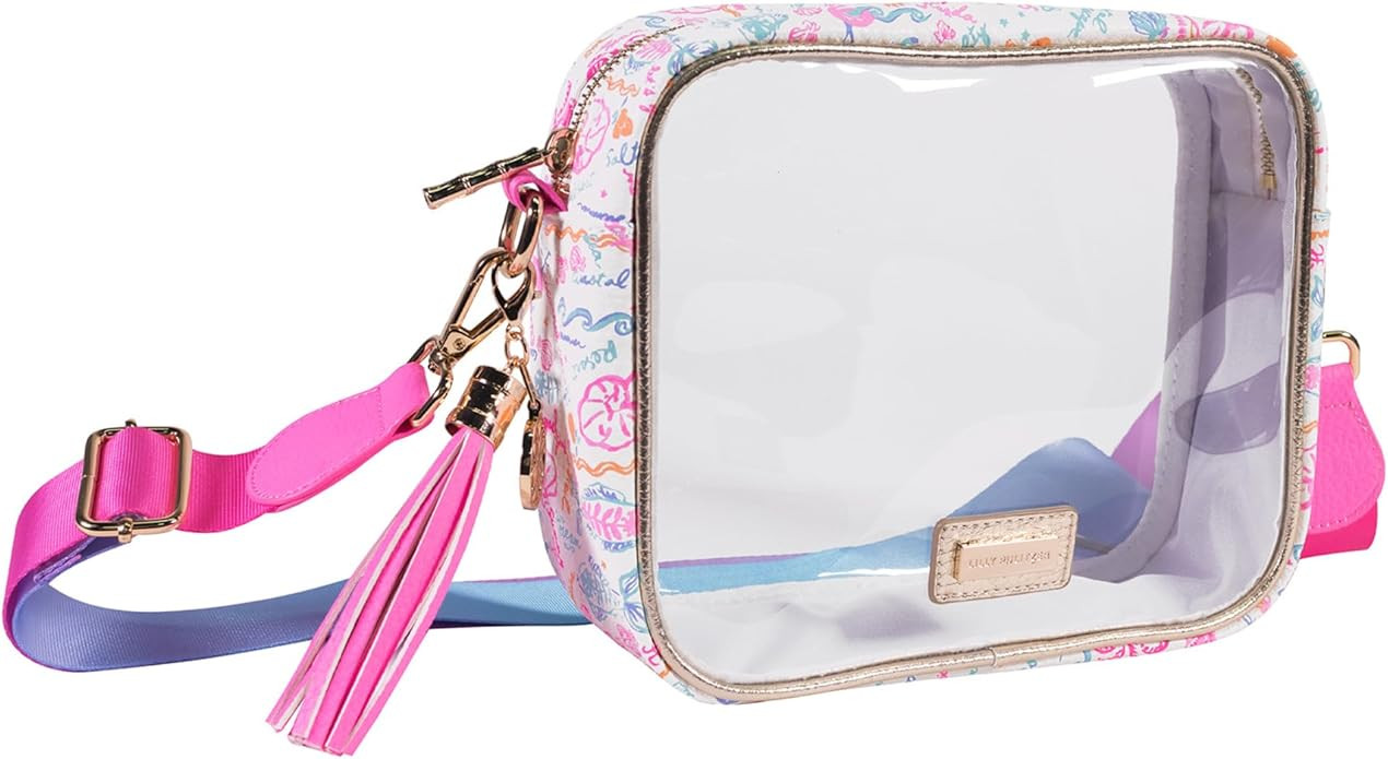 Lilly Pulitzer Transparent Game Day Bag for Stadiums, Clear Crossbody Travel Bag for Games and Co... | Amazon (US)