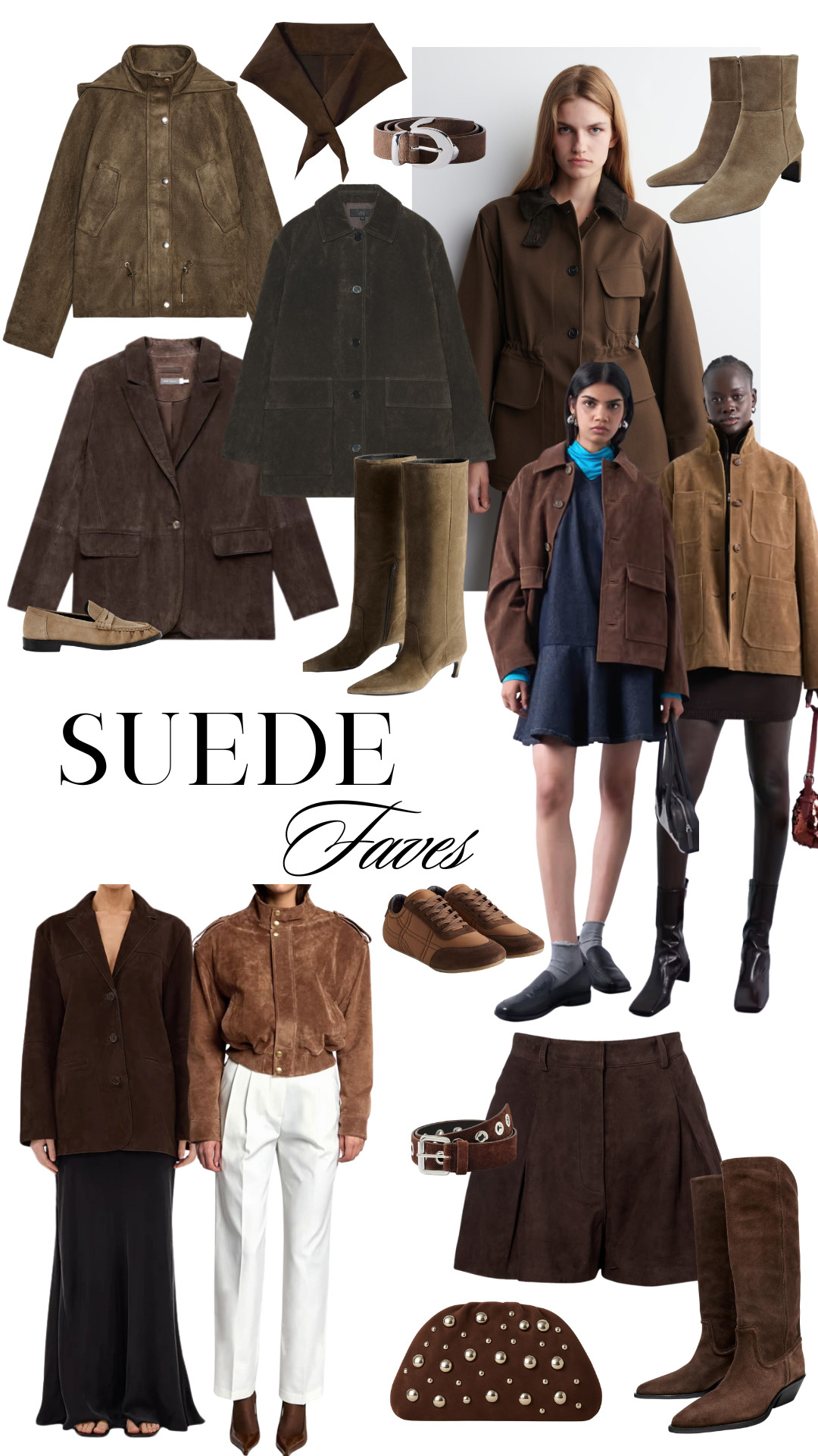 Suede Faves, Suede Boots, Suede Jacket, Brown Suede Belt, Suede Leather Jacket, Clutch, Belt, MintVelvet, COS, Zara, Topshop, ASOS 

 #LTKireland #LTKstyletip #LTKbag