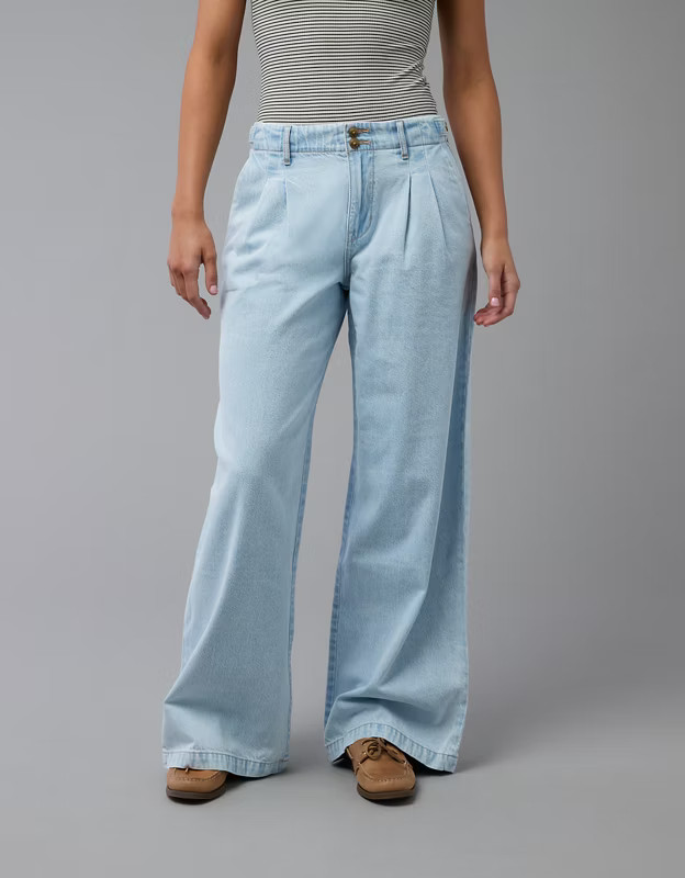 AE Strigid High-Waisted Wide-Leg Trouser Jean | American Eagle Outfitters (US & CA)
