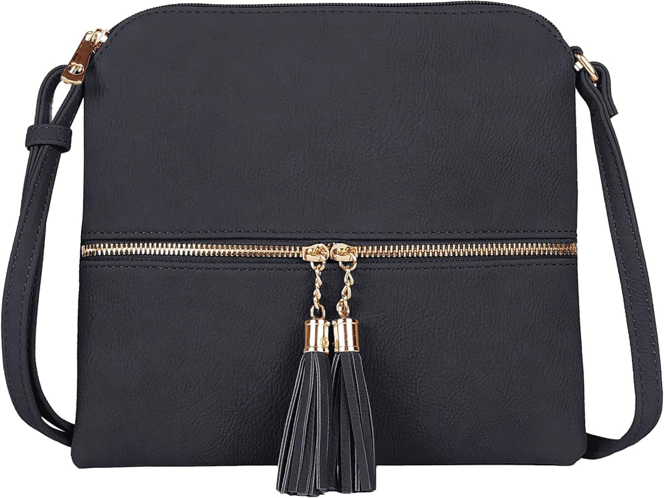 SG SUGU Lightweight Medium Crossbody Bag Shoulder Bag with Tassel and Zipper Pocket | Amazon (US)