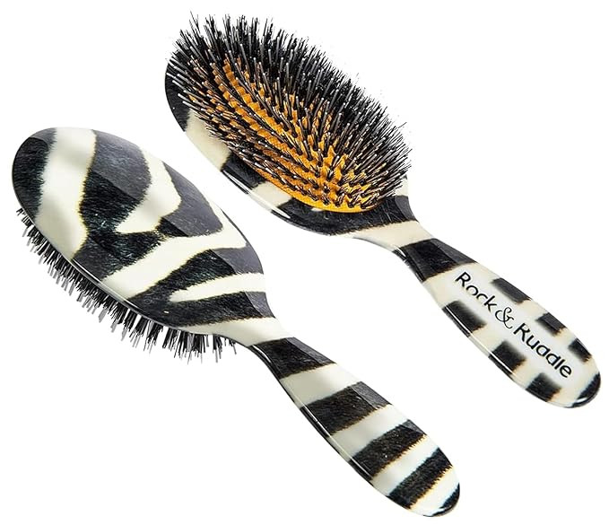 Rock & Ruddle Natural Boar Bristle Hair Brush for Women and Children. Wet or Dry Hair Detangling,... | Amazon (US)