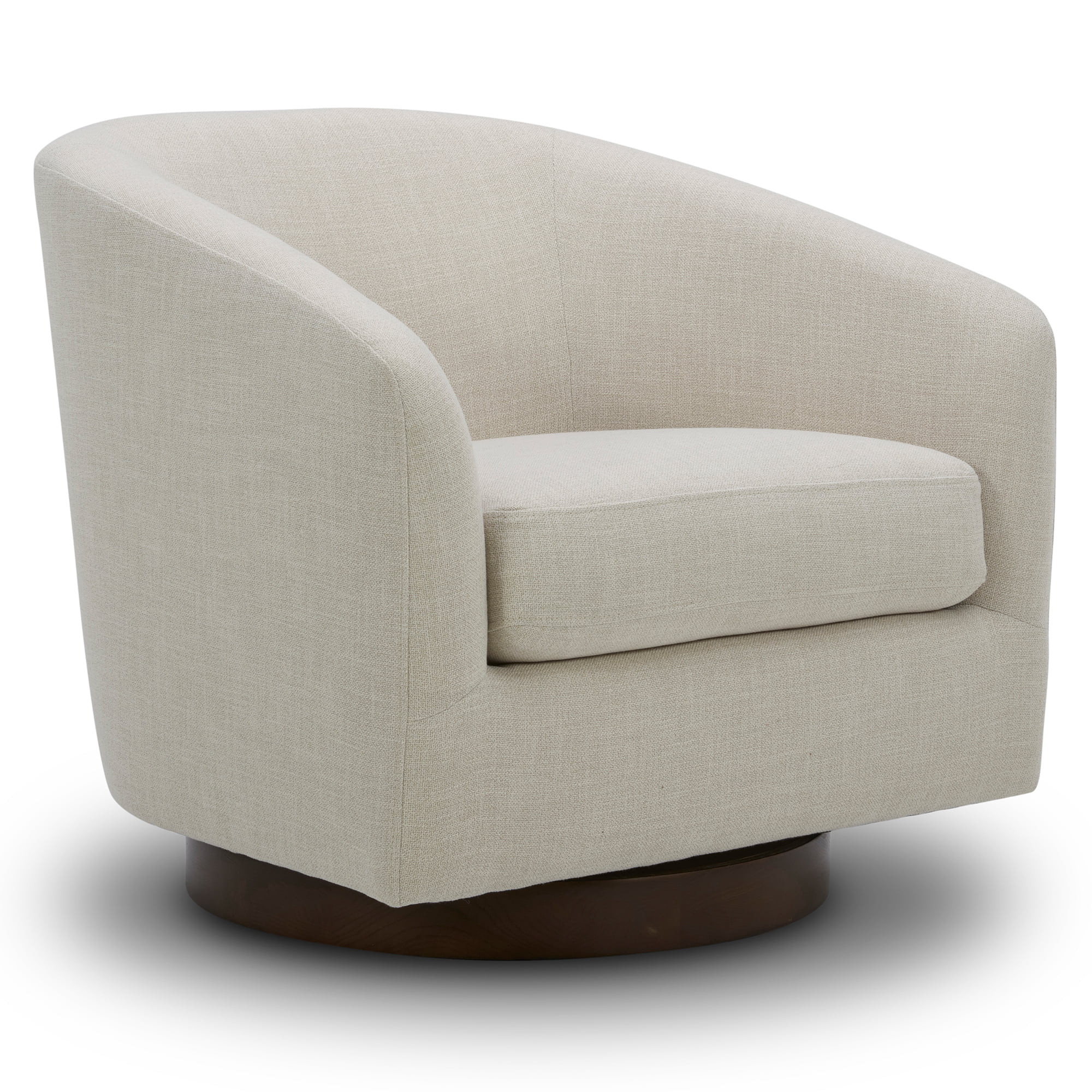 CHITA Swivel Accent Chair Fabric, Round Barrel Arm Chair Living Room, Linen | Walmart (US)