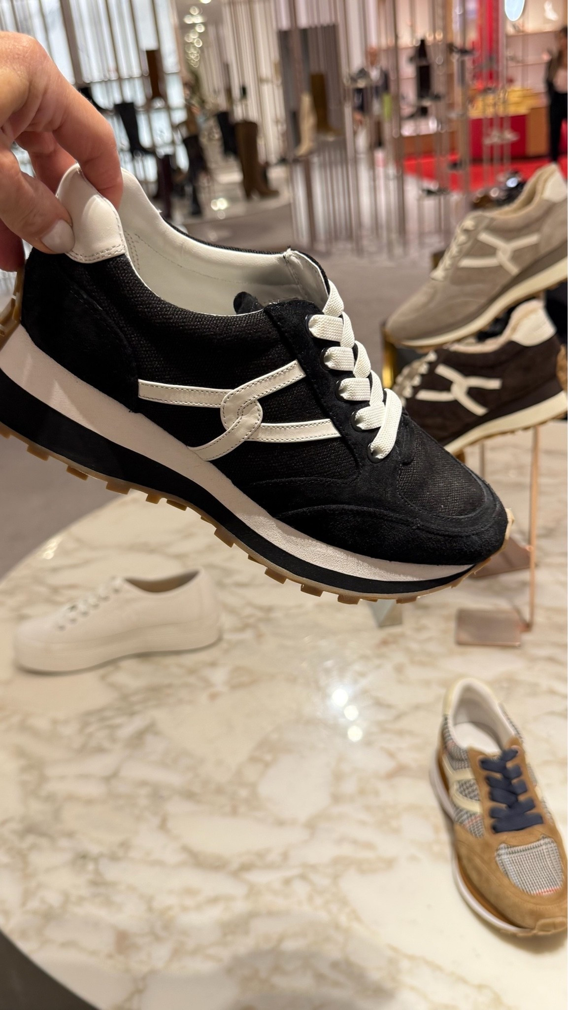 If you buy only one sneaker this season, make it this one!! Slips on (faux laces), so comfortable, 2” lift for longer legs, and super chic. I LOVE this black colorway for fall/winter!!!

#LTKdayinmylife #LTKfitnessgoals #LTKTravel
