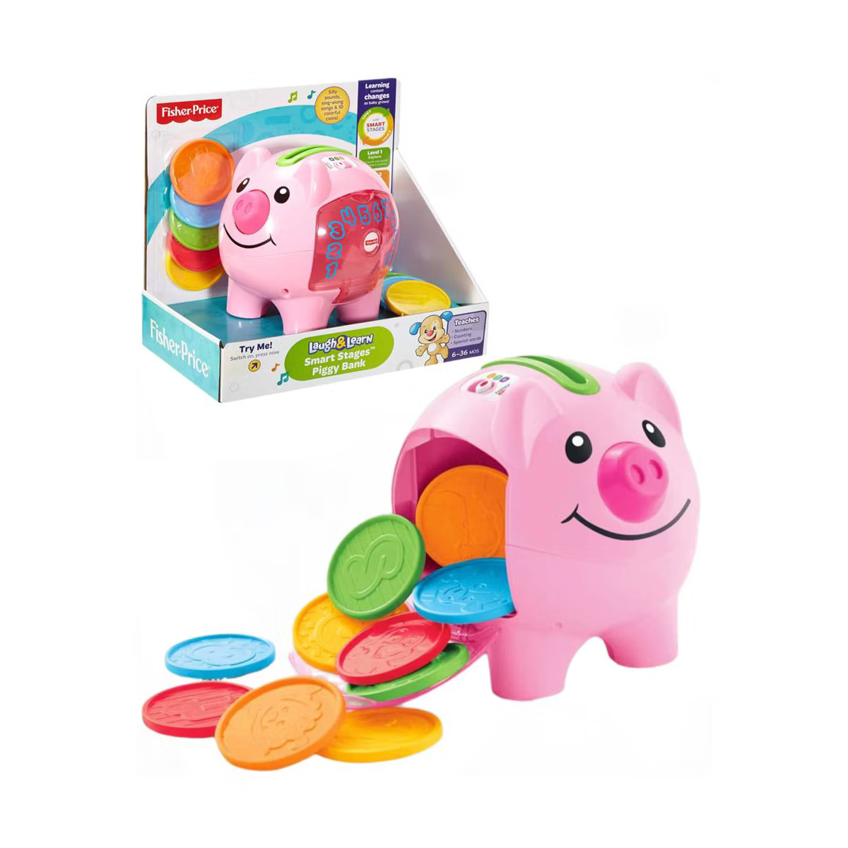 Fisher Price - Laugh, Learn, Grow & Play Smart Stages Learn to Use & Save Money Piggy Bank for To... | Target