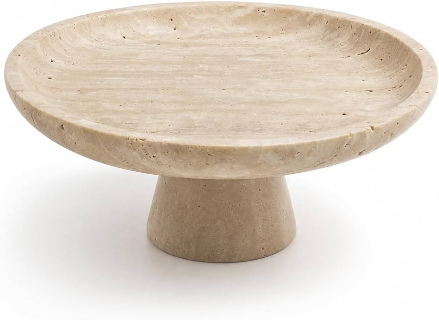 Travertine Decorative Bowl, 7.8 Inch Stone Catchall Bowl for Home | Amazon (US)
