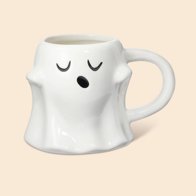 12oz Stoneware Ghost Figural Mug - Spritz&#8482; | Target