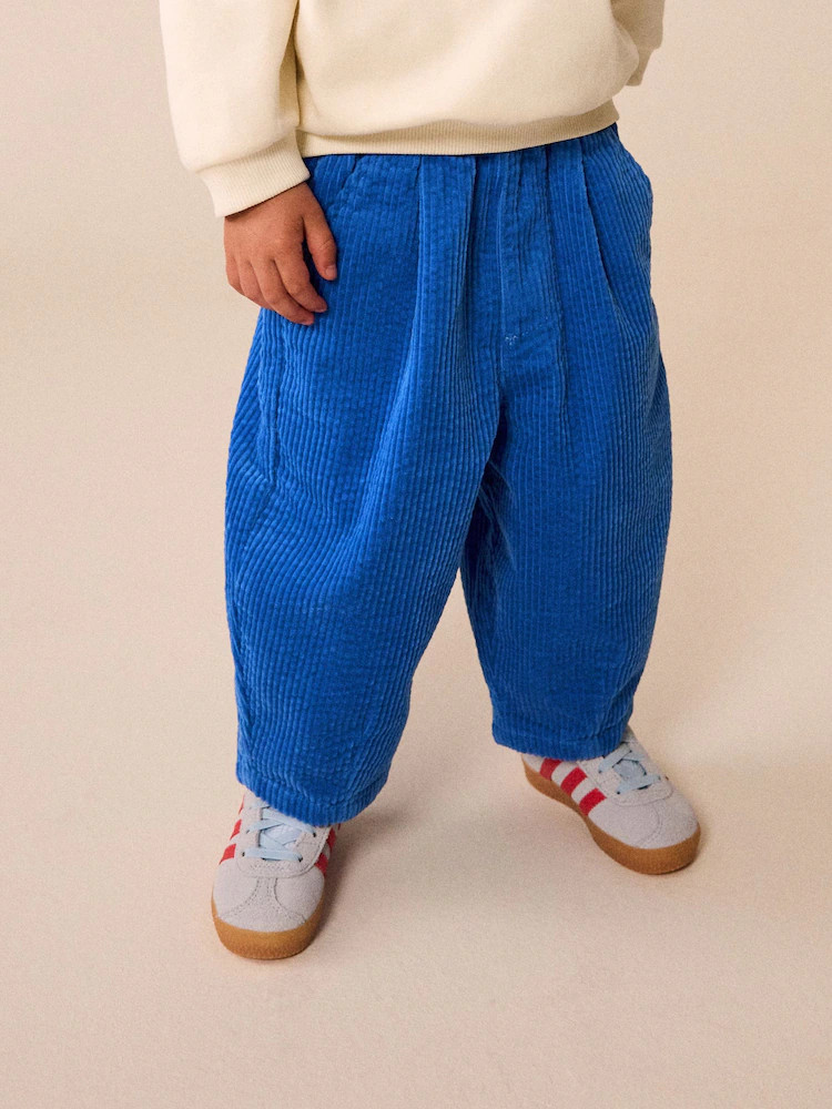 Cobalt Blue Wide Fit Textured Corduroy Pull On Trousers (3mths-7yrs) | Next US
