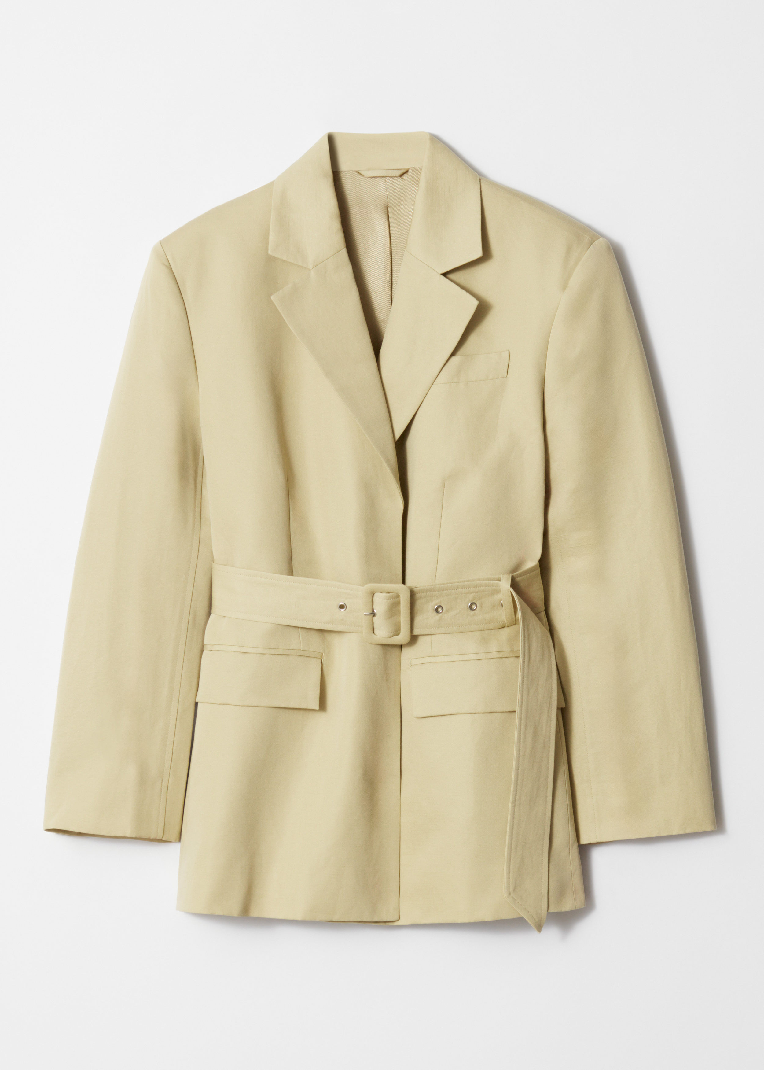 Belted Blazer - Yellow - Blazers - & Other Stories DE | & Other Stories EU