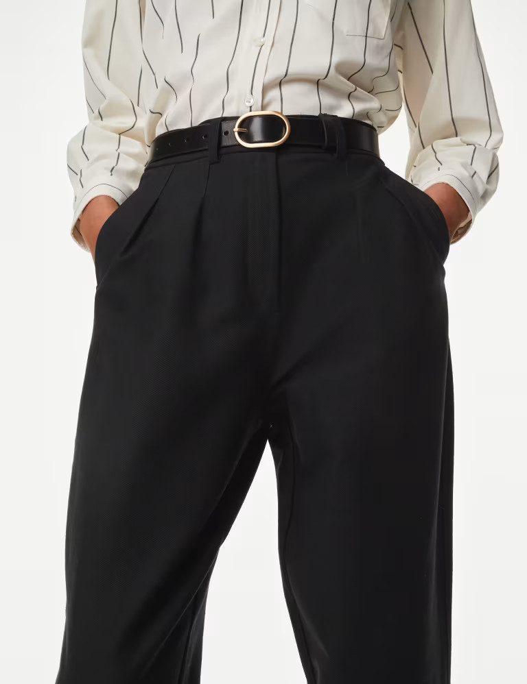 Jersey Tapered Ankle Grazer Trousers | Marks & Spencer (UK)
