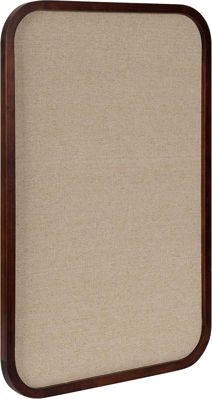 Kate and Laurel Hutton Transitional Pinboard, 20 x 30, Walnut Brown, Radius Rectangle Wall Organi... | Amazon (US)