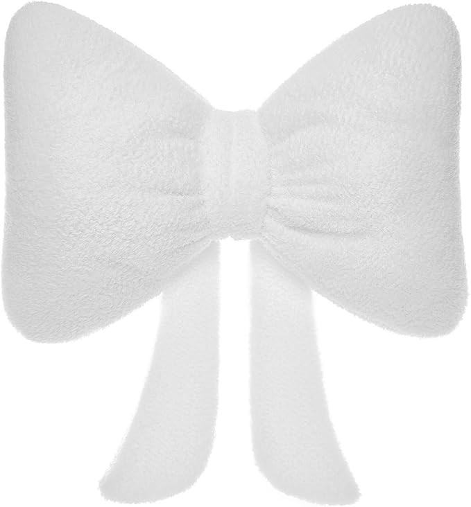 Stuffed Bow Christmas Decorations Soft Furry Bow Throw Pillows Cute Bowknot Plush Pillow Home Dec... | Amazon (US)