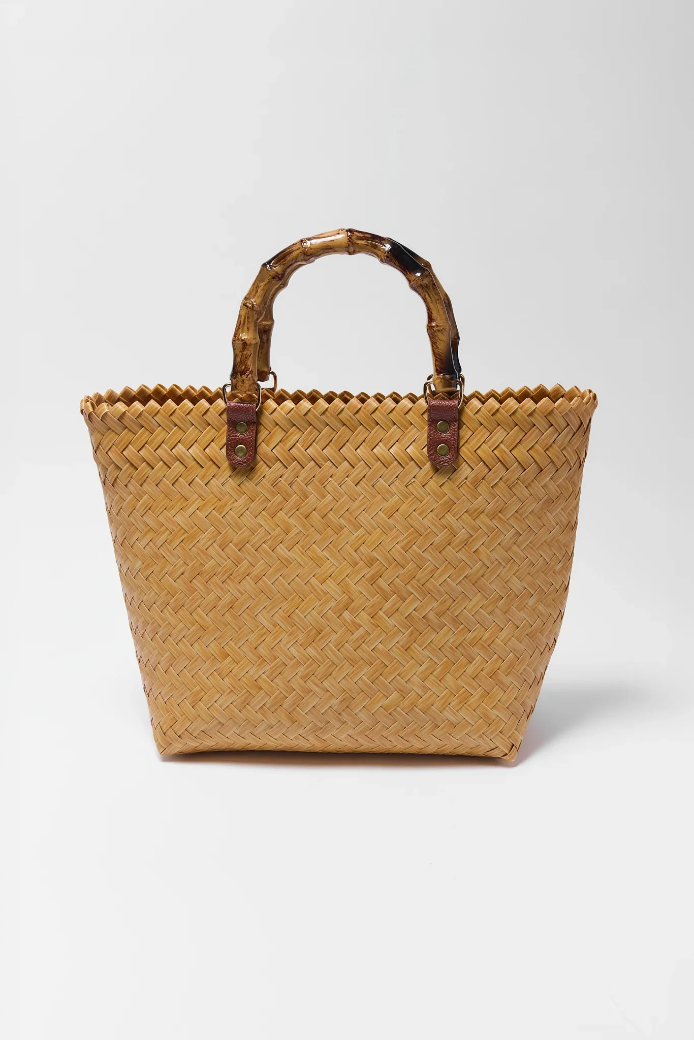 Tan Woven Tote Bag | Avara