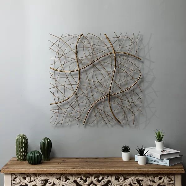 Abstract Square Metal Wall Décor | Wayfair North America