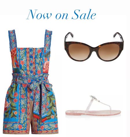 The prettiest summer romper, sandals and sunglasses.  Summer outfit on sale 

#LTKSaleAlert #LTKStyleTip #LTKSeasonal