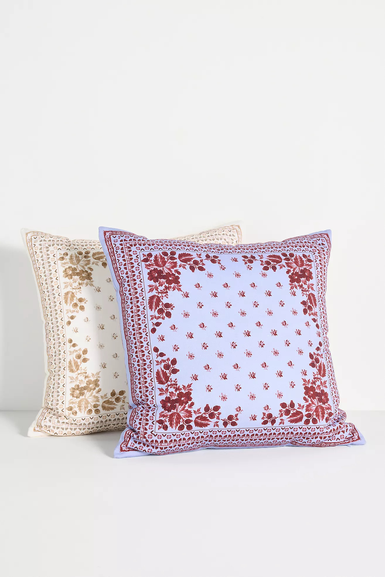 Bandana Cotton Canvas Printed Floral Pillow | Anthropologie (US)