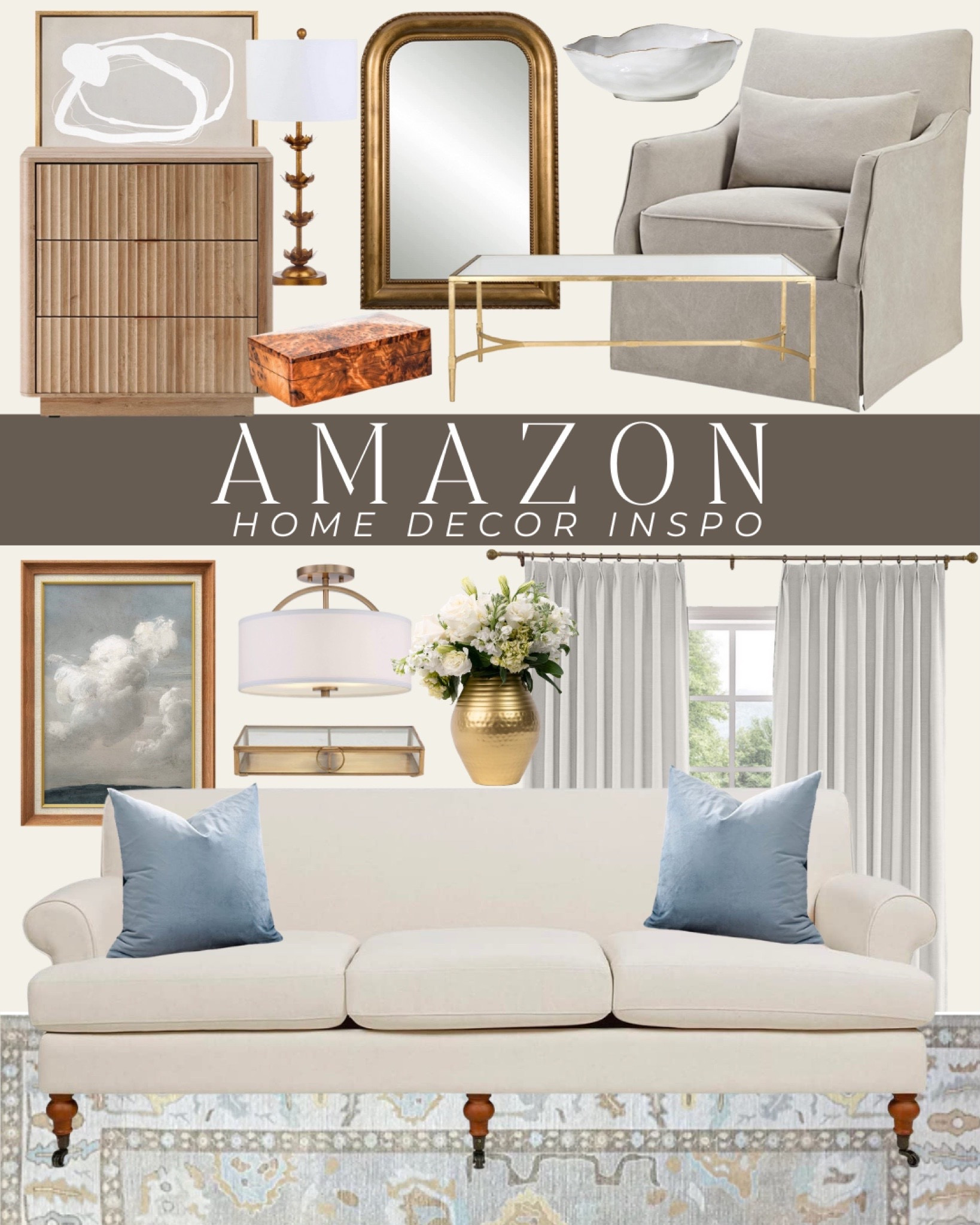 
Amazon home inspiration! Love this oushak rug. A great look for less ✨

Amazon, Amazon home, Amazon home inspiration, Amazon decor, Amazon must haves, home inspiration, room design, look for less, modern sofa, traditional home decor, accent cabinet, dresser, nightstand, abstract art, decorative box, gold mirror, accent mirror, table lamp, curtains, drapery, decorative bowl, oushak rug, bedroom, living room, dining room, entryway #amazon #amazonhome



#LTKsalealert #LTKstyletip #LTKhome