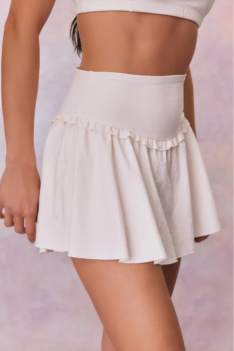 Vanina Bow Print Active Skort | LoveShackFancy