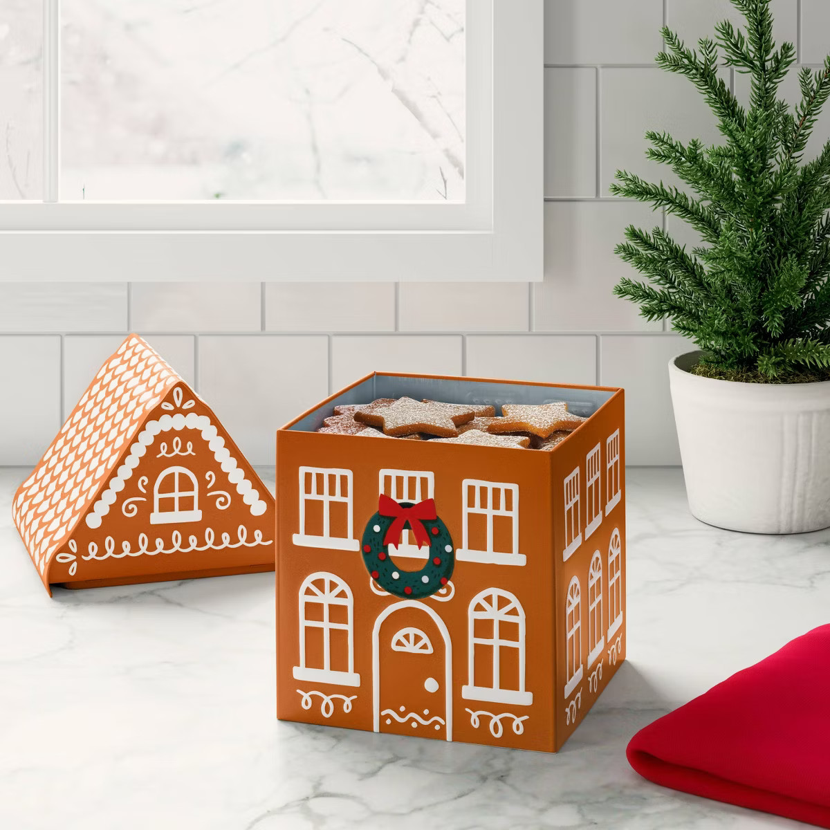 Christmas Gingerbread House Tin Gift Box - Wondershop™ | Target