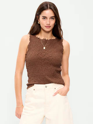 Sleeveless Smocked Tank Top | Old Navy (US)