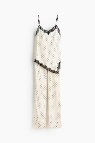 H & M - Satin Pajamas - White | H&M (US + CA)