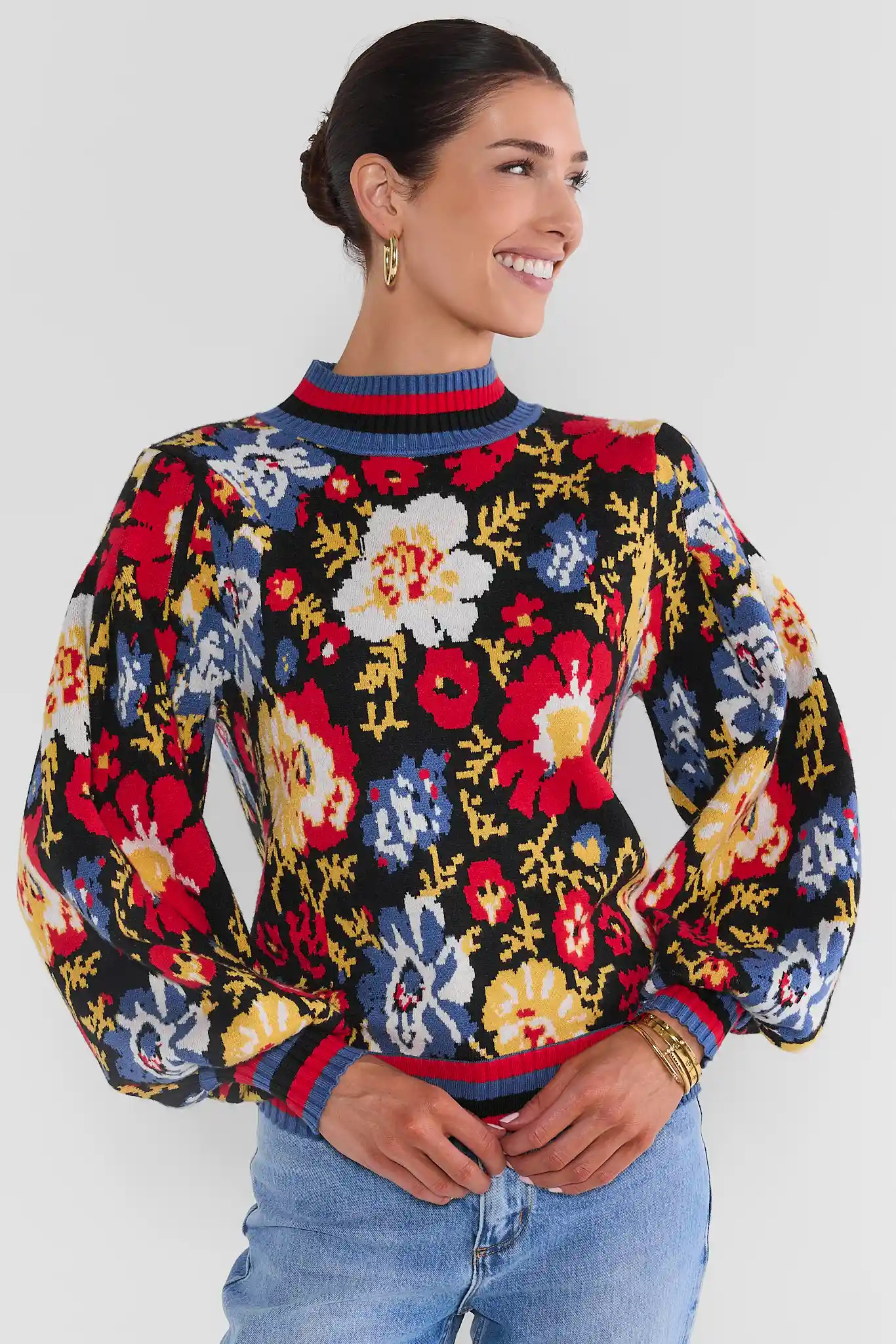 Maddie Floral Knit Sweater | Avara