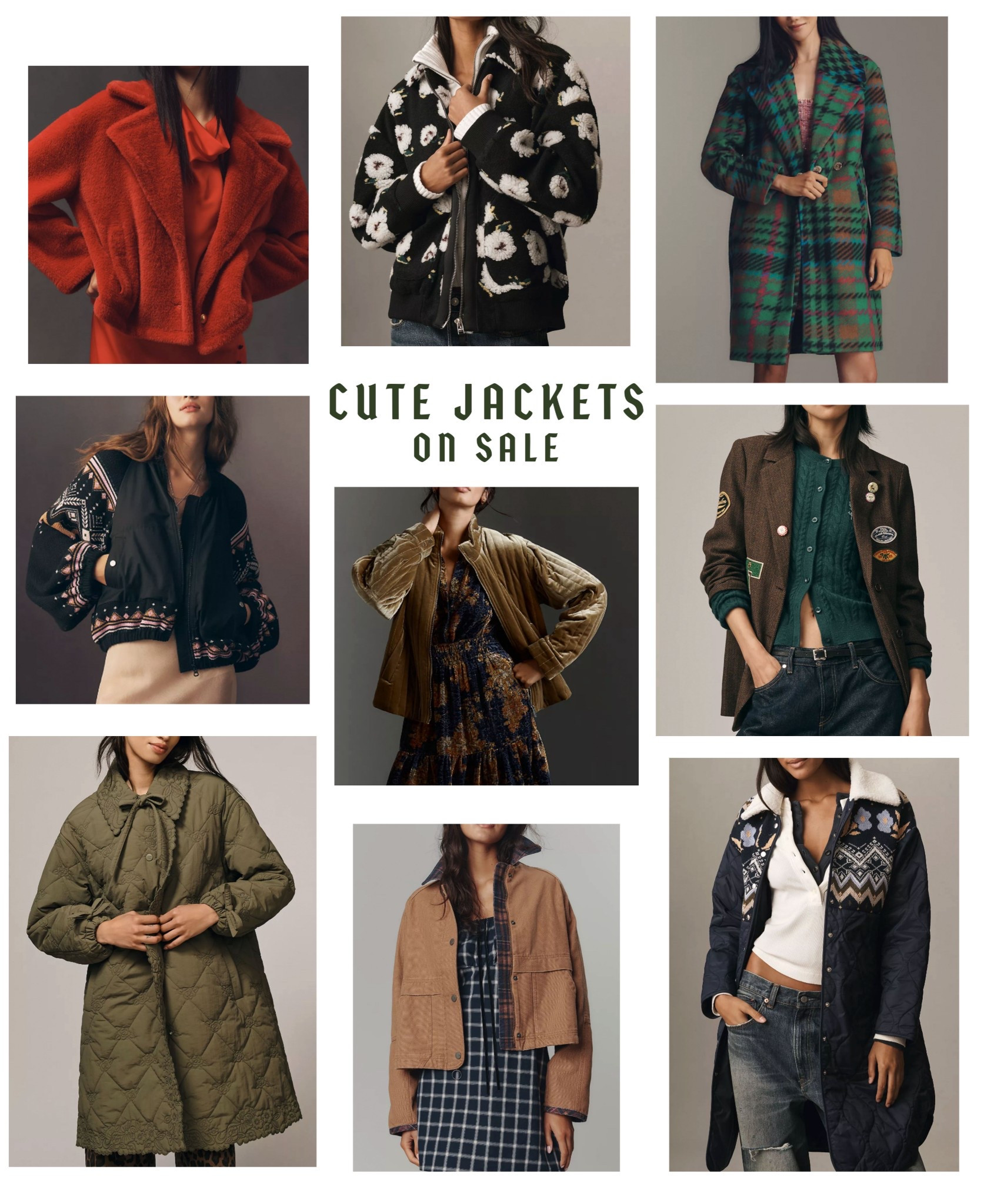 Cute little statement jackets! Anthropologie is having a sale right now so almost all of these are $50 off right now!!!✨✨✨

#LTKGiftGuide #LTKHoliday #LTKSaleAlert