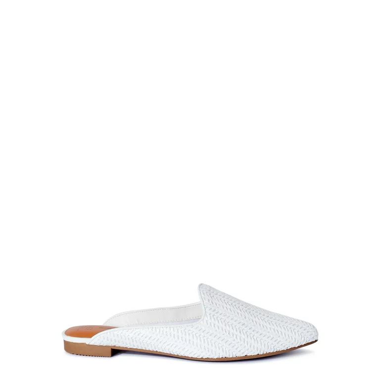 Time and Tru Women's Flat Woven Mules (Wide Width Available) | Walmart (US)