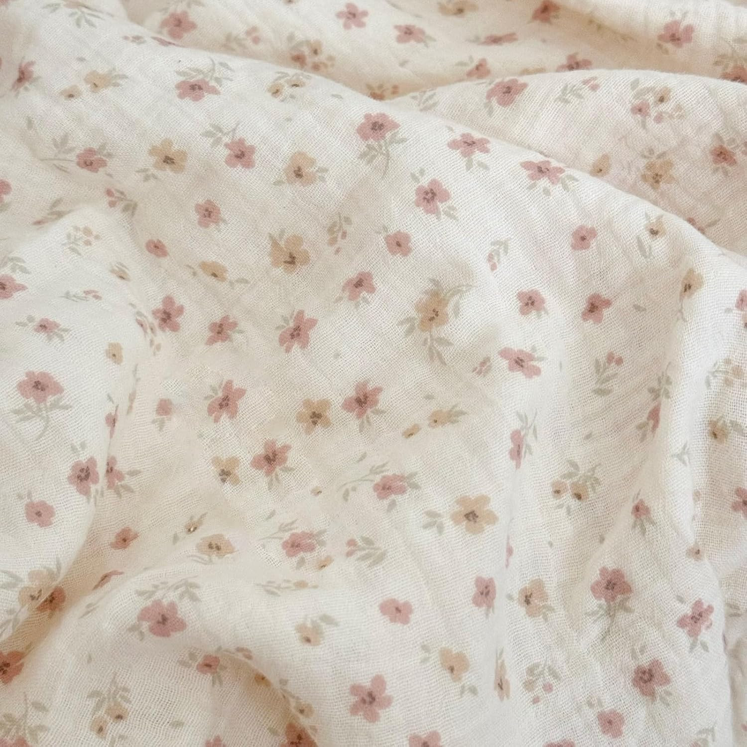 Chic Princess Duvet Cover Full for Teens Girls Pink Floral Comforter Cover 79"x90", Cotton Muslin... | Amazon (US)
