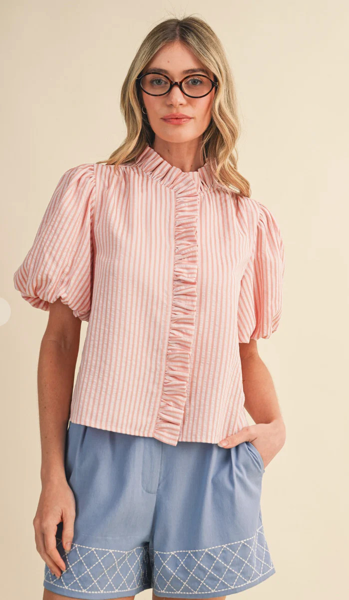 Sweet Stripe Darling Top | Whiskey Darling Boutique
