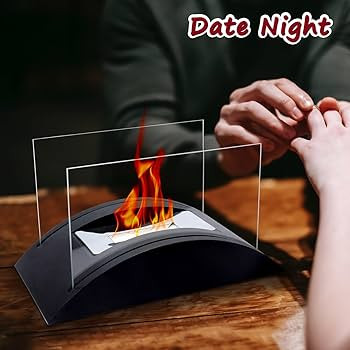 Tabletop Fire Pit Bowl - Indoor/Outdoor Mini Fireplace, Portable Small Table Top Firepit, Smores ... | Amazon (US)