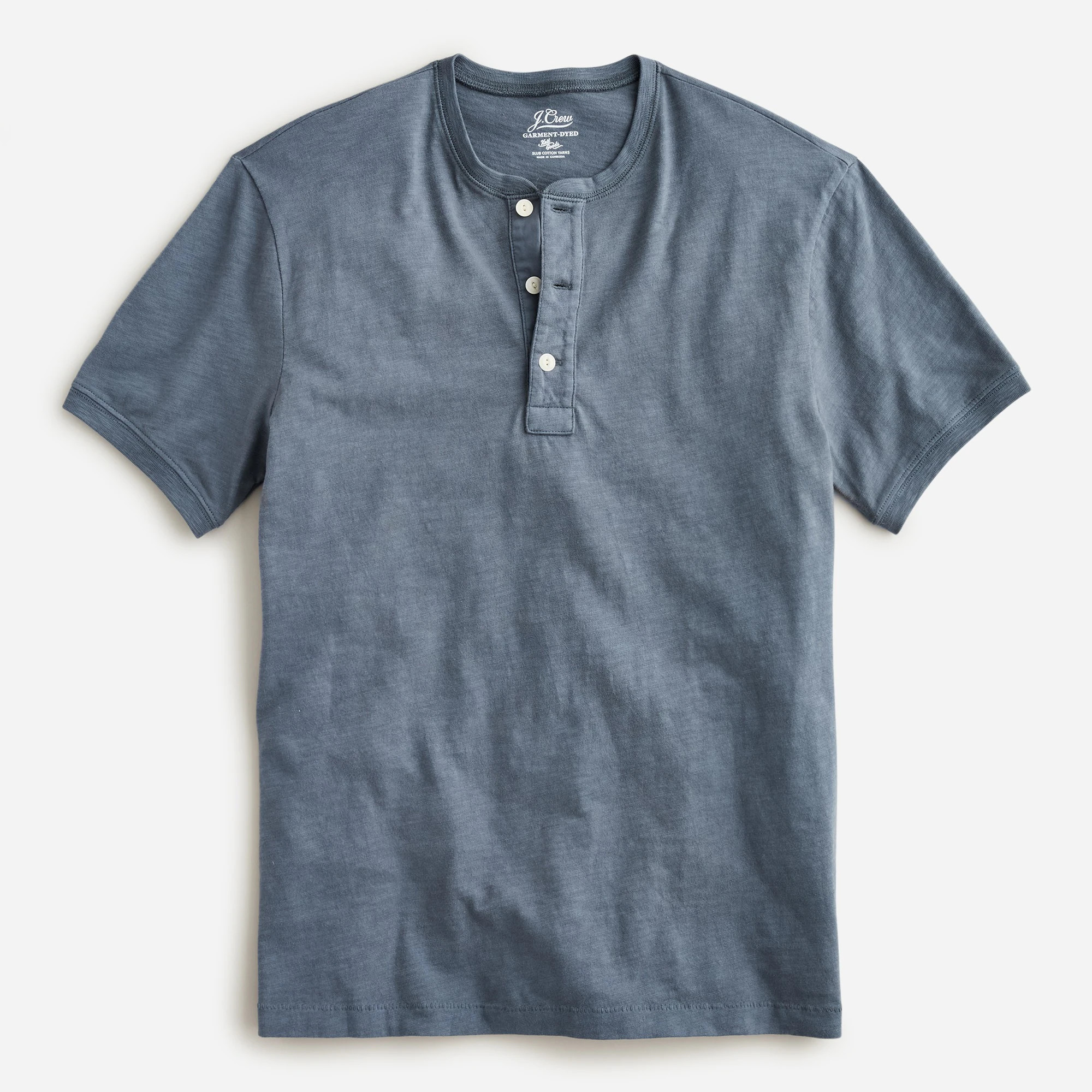Garment-dyed slub cotton short-sleeve henley | J. Crew US