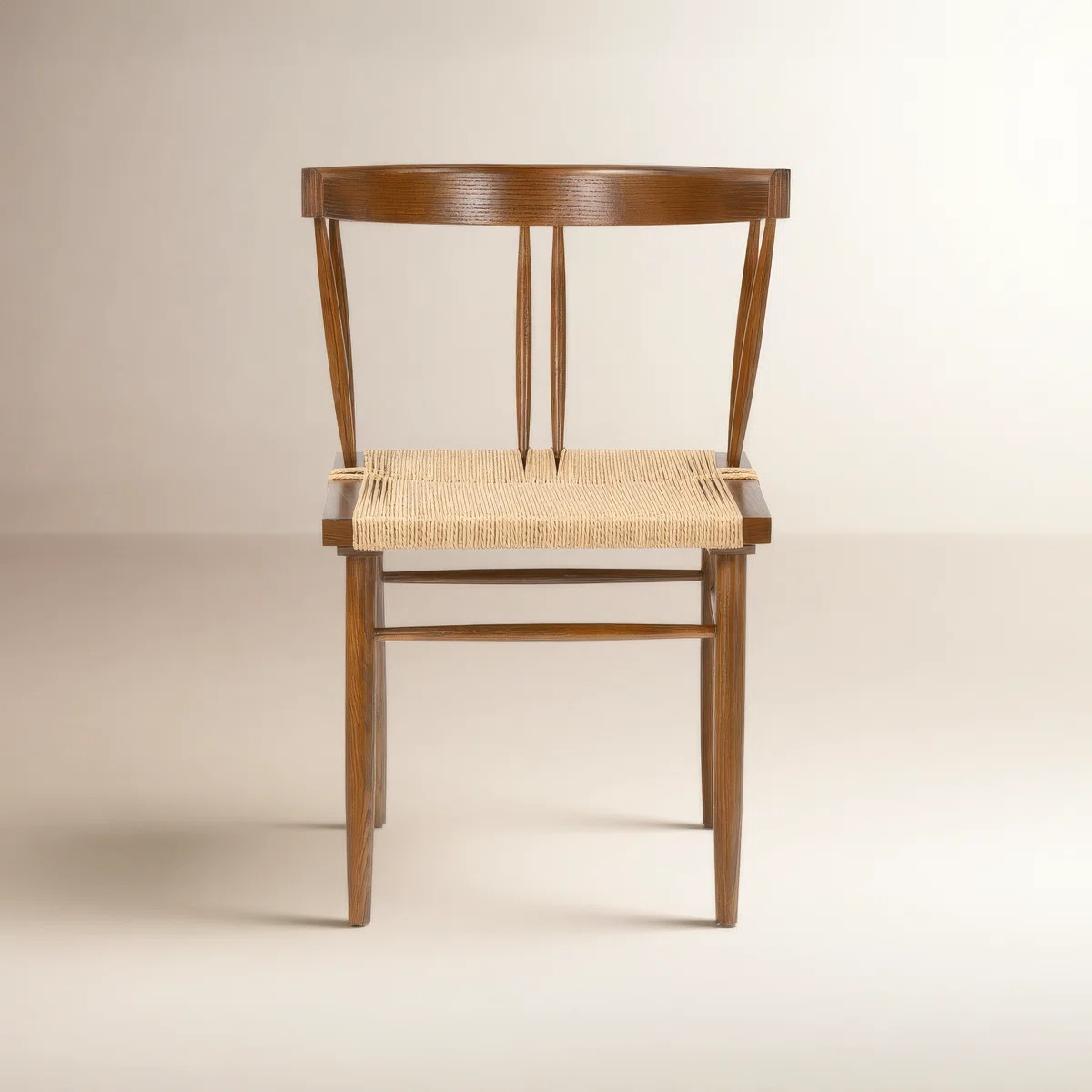 Ferrara Wood Dining Chair with Handwoven Hemp Cord Seat | Wayfair North America