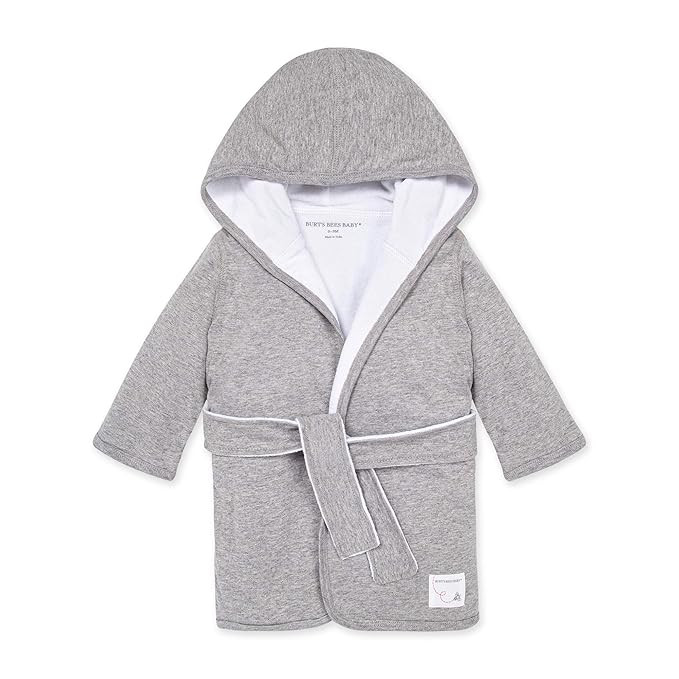 Burt's Bees Baby - Bathrobe, Infant Hooded Robe, Absorbent Knit Terry, 100% Organic Cotton, 0-9 M... | Amazon (US)
