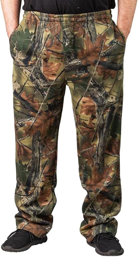 TrailCrest by Treel Mossy Oak/Camo Open Bottom Lounge Hunting Sweatpants | Amazon (US)