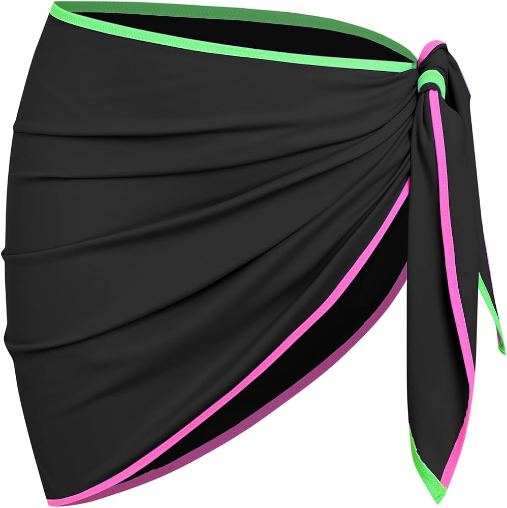 ZAFUL Women Beach Sarong Bathing Suit Wrap Skirt Textured Bikini Swimsuit Cover Ups for Swimwear | Amazon (US)