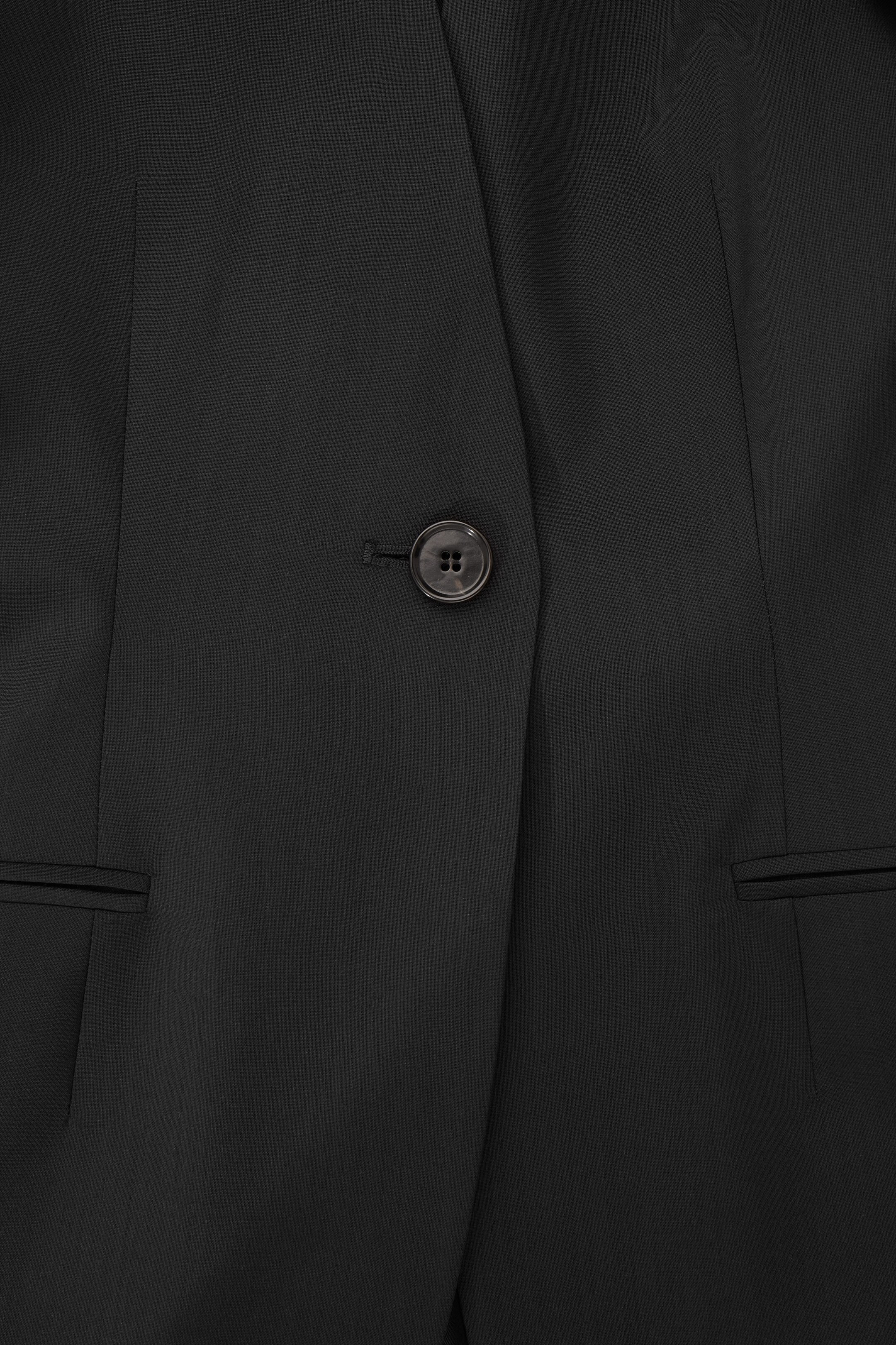 SCULPTED COLLARLESS WOOL BLAZER | COS (AU)