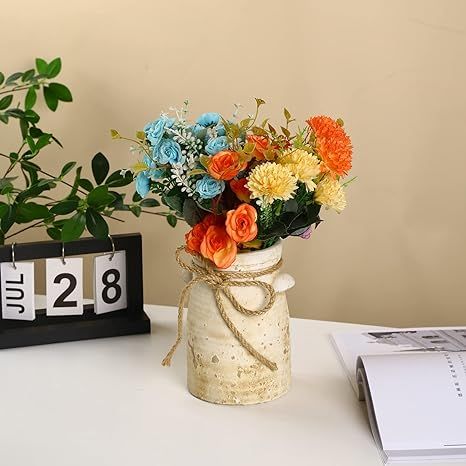 Ceramic Flower Vases for Home Decor Rustic Ideal Shelf Decor Table Décor | Amazon (US)