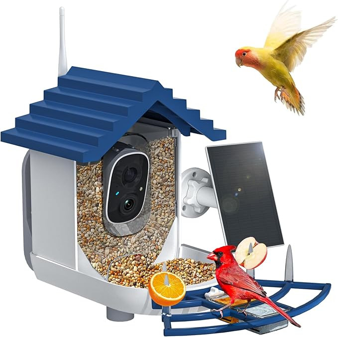 Smart Bird Feeder with Camera Solar Powered & AI Bi rd Identification, 2.4Ghz WiFi Bird feeders f... | Amazon (US)