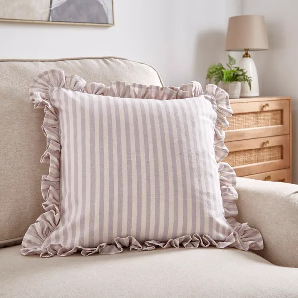 Pride & Joy Linford Frill Lilac Cushion | Dunelm (migrated)