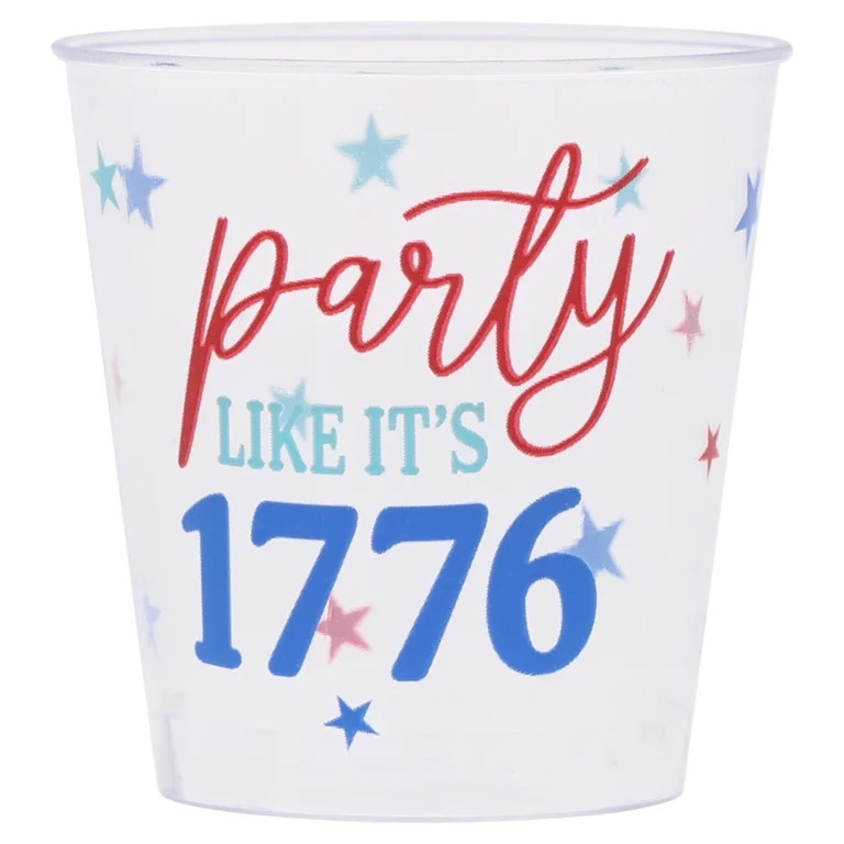 Party Like It's 1776 Plastic Shot Glasses, Multicolor, 2 oz, 20 Count, Patriotic by Way To Celebr... | Walmart (US)