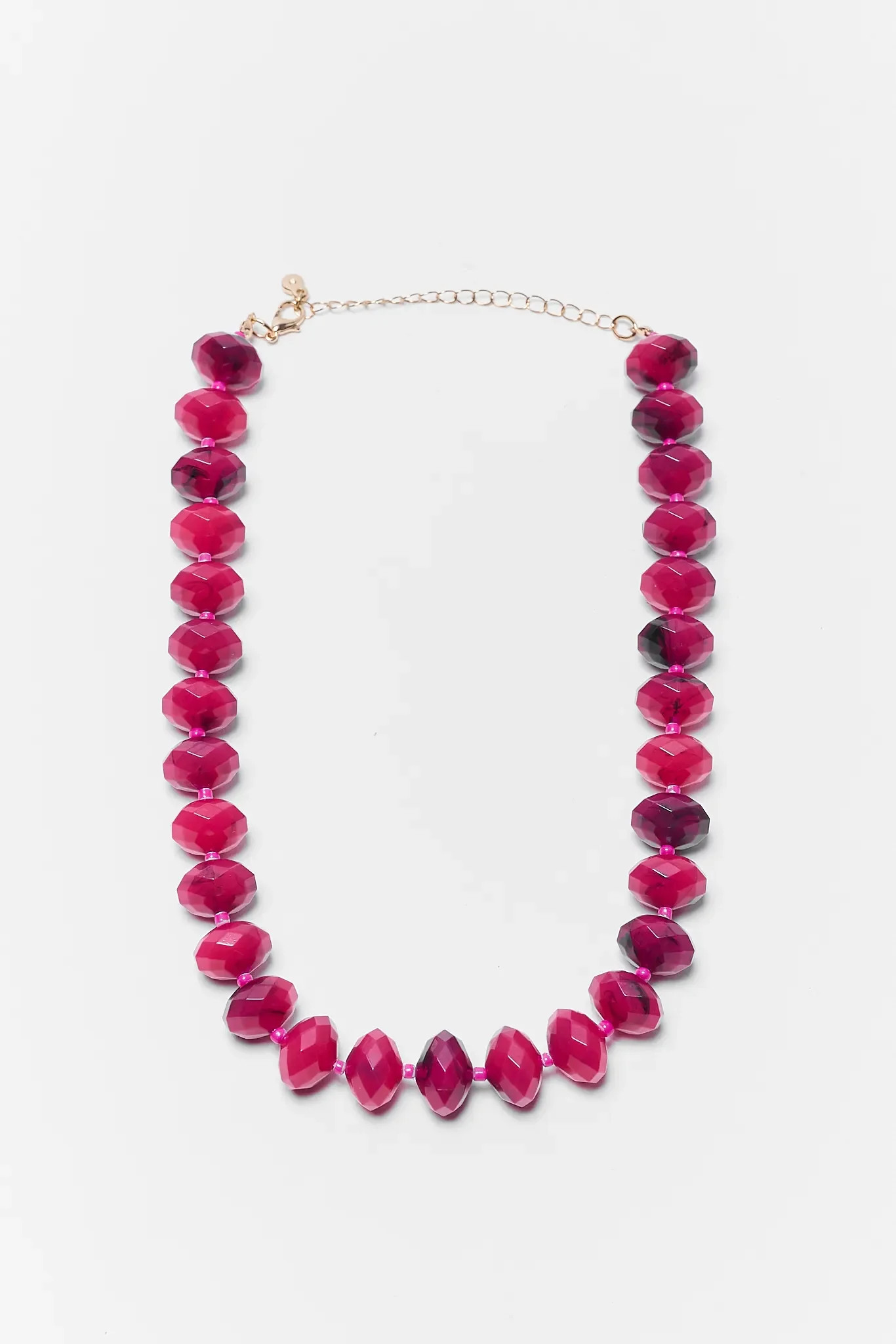 Emery Magenta Beaded Necklace | Avara