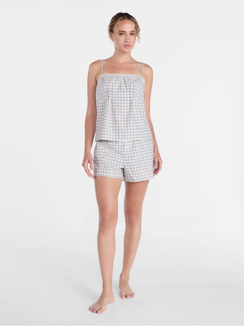 Joyspun Women's Woven Poplin Sleep Cami Top, Sizes XS-3X | Walmart (US)