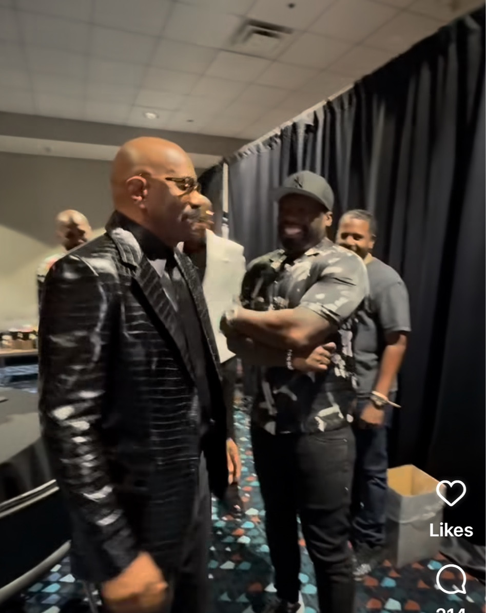 @iamsteveharveytv greeted Troy and Rashad of @earnyourleisure and @50cent backstage @investfestival wearing a $9,990 @tomford Men’s Croc-Printed Leather Blazer. Find a link to purchase in our bio. Hot! Or Hmm..? #repostvWhen minds like these meet, you know something epic is about to happen. Stay tuned for the gems they’re about to drop 💎 #EarnYourLeisure #PowerMoves #LegendaryConversations #GameChangers #steveharveyfbd 