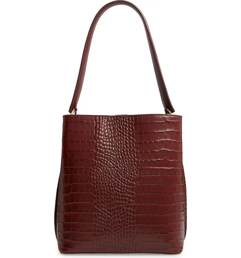 Laura Croc Embossed Leather Tote | Nordstrom