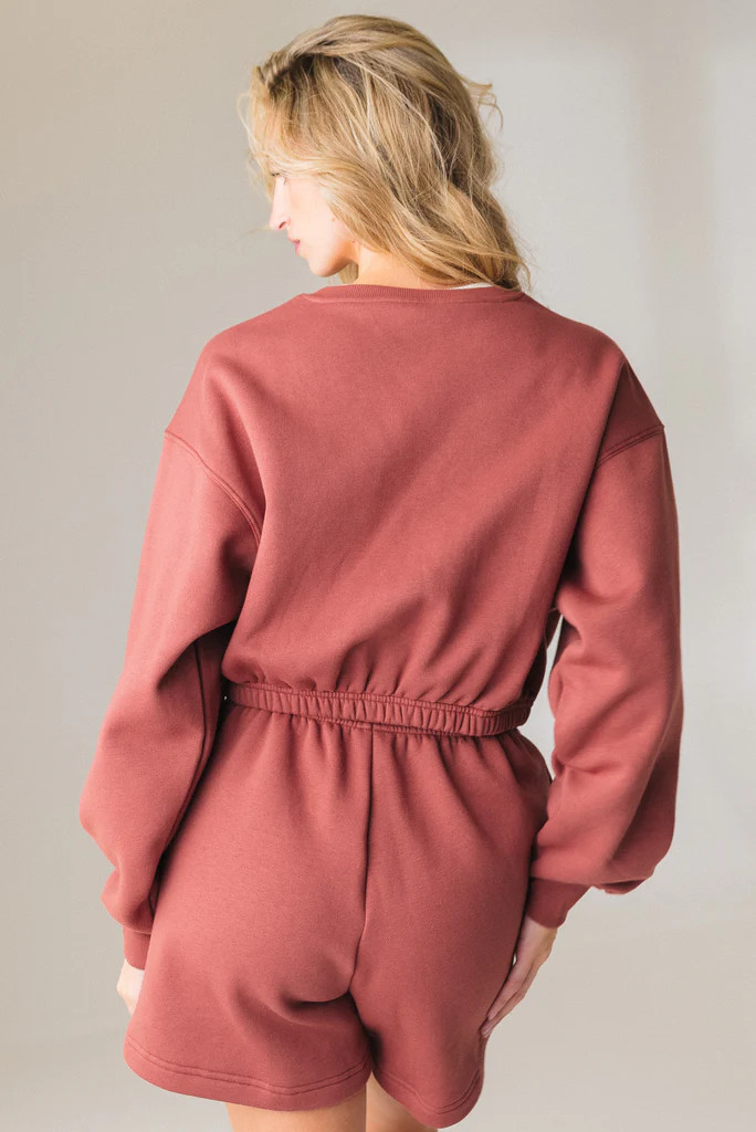 Vitality Cozy Crop Crew - Rosewood | Vitality