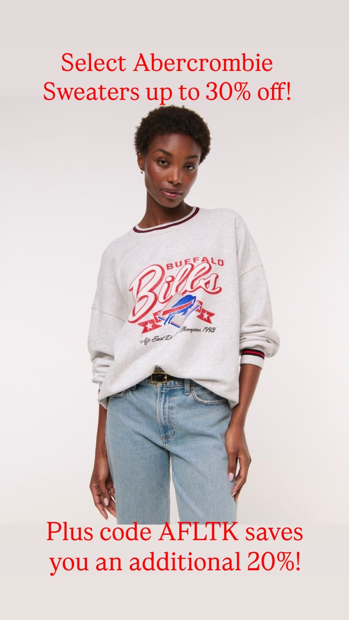 LTKxAbercrombie is live and the code AFLTK is stackable on these sweaters! including some NFL items!!